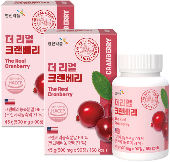 영진약품 더 리얼 크랜베리, 90정, 2개