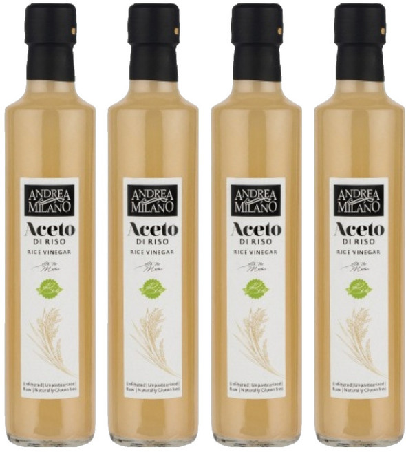 안드레아밀라노 유기농 현미 식초, 500ml, 4개