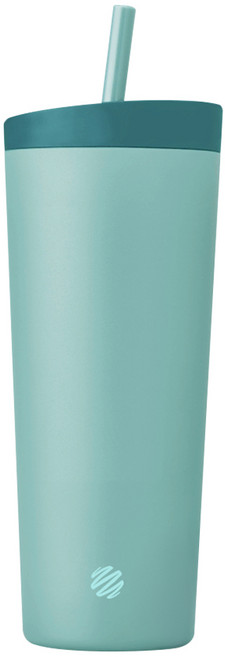 Blender Bottle Tumbler 2合1雙飲口不鏽鋼吸管杯 24oz, 曙光碧影, 710ml, 1個, 710ml
