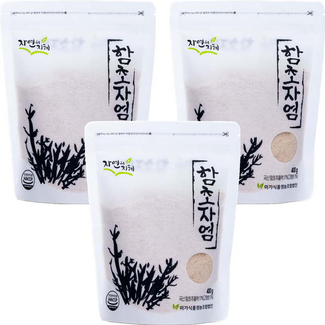 자연의지혜 함초자염, 400g, 3개