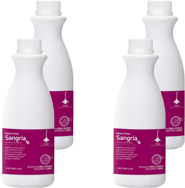 GreenTree 샹그리아 베이스, 4개, 1.2kg