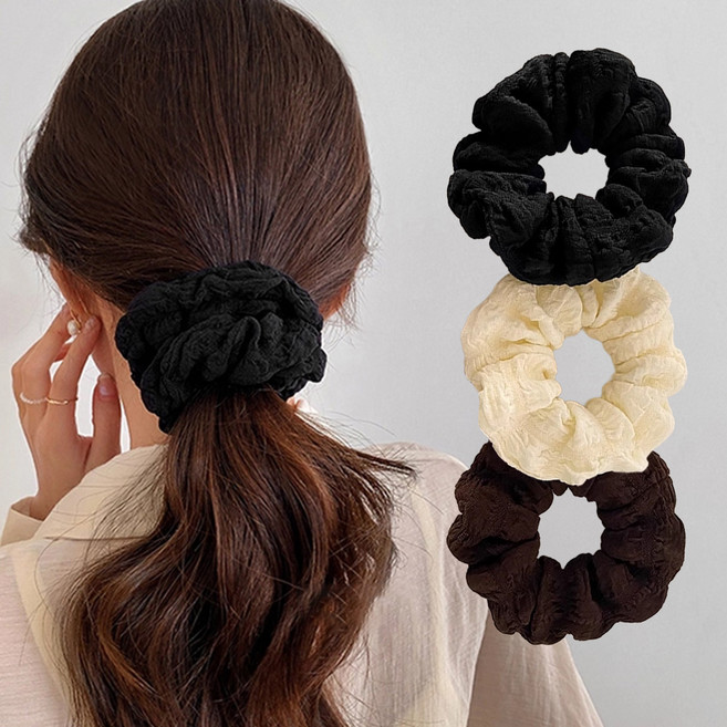 워더미 여성용 빅사이즈 곱창 헤어슈슈 3종 세트 M2060