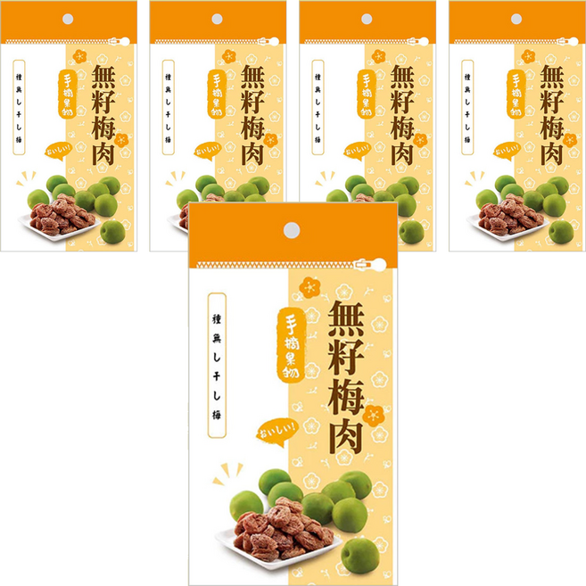 手摘果物 無籽梅肉, 18g, 5包