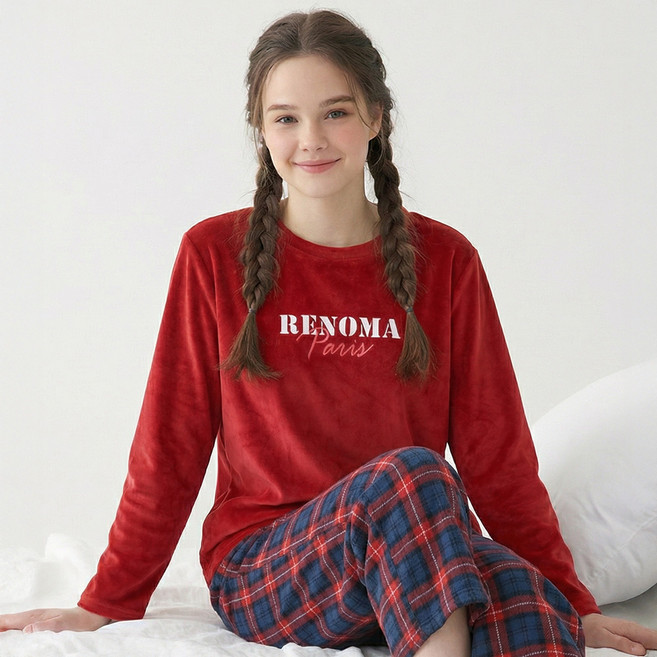 레노마 여성용 마스 스판 9부 이지웨어 상하의 세트