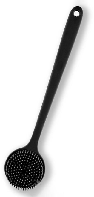 리브모어 저자극 양면형 소프트 바디브러쉬, 블랙, 1개