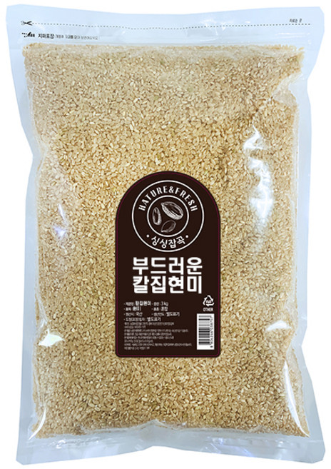 싱싱잡곡 부드러운 칼집 현미, 3kg, 1개