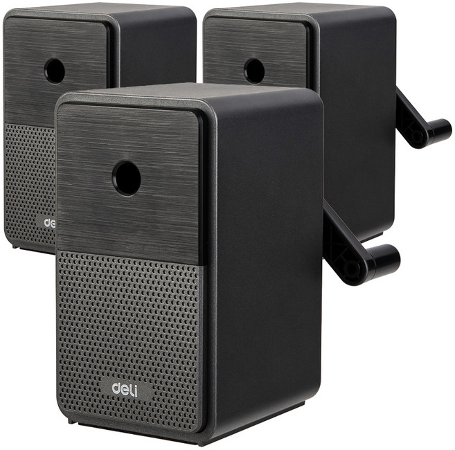 델리 5단 심조절 레트로 연필깎이, 다크그레이, 3개