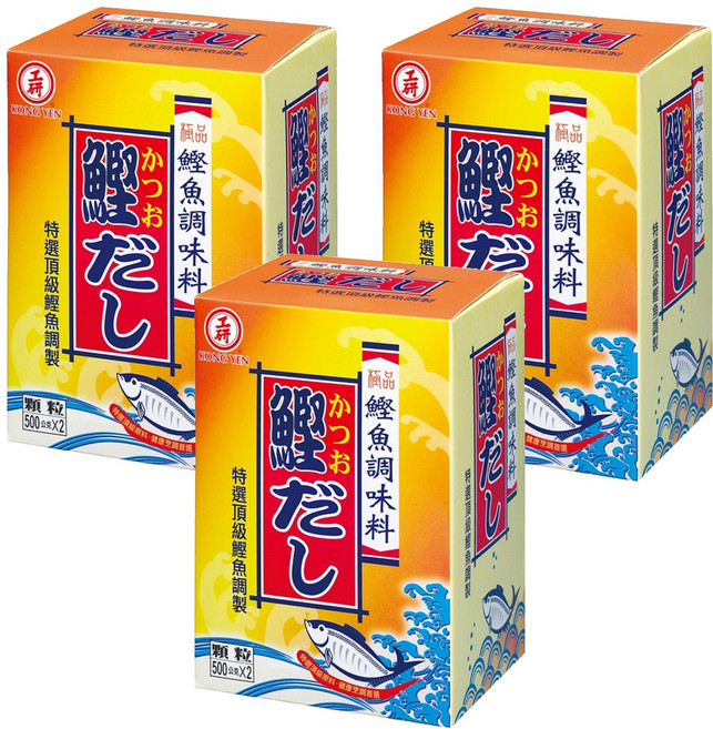 KONG YEN 工研 鰹魚調味料, 1kg, 3盒