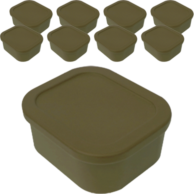 YOUHOUSE 삶아 쓰는 실리콘 밀폐용기 올리브 500ml, 9개, 단품