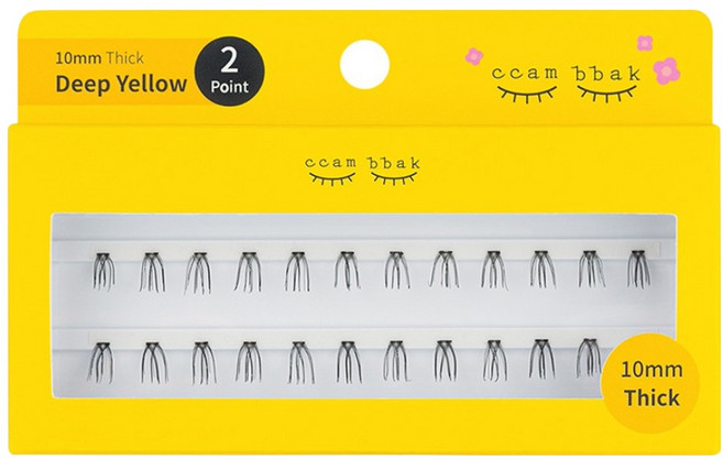 깜빡 인조 가닥속눈썹 패키지버전 10mm 띠크 2기둥, Black, 1개