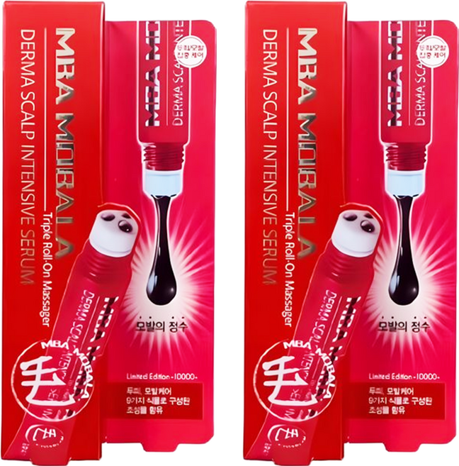 MO.BAL.A 魚腥草頭皮滾珠精華 紅色加強版, 20ml, 2盒
