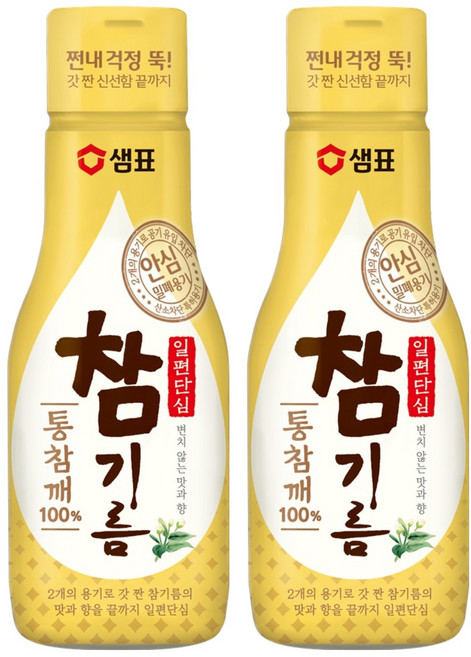 샘표 일편단심 통참깨 참기름, 200ml, 2개
