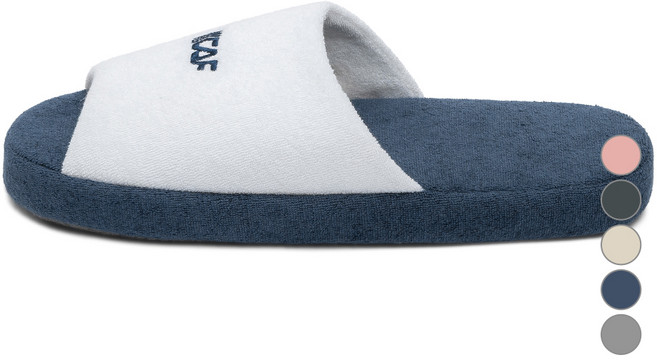 LECAF 毛巾布拖鞋 LE5Q004, 海軍藍, 230