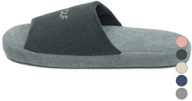 LECAF 毛巾布拖鞋 LE5Q004, 炭灰色, 230