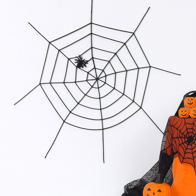 파티쇼 뉴 굵은 거미줄 세트 1.5m, 블랙, 1세트