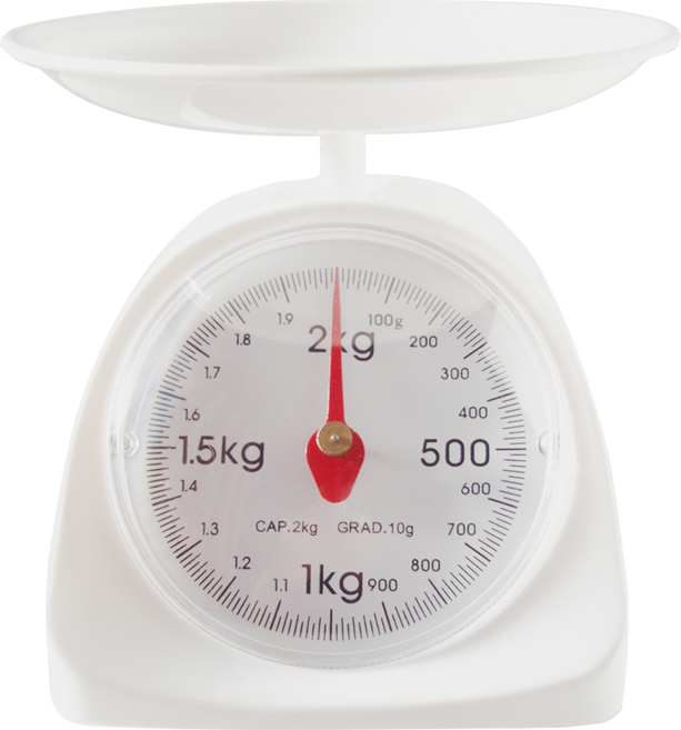 Sisem 指針式磅秤 白色 料理秤, 2kg