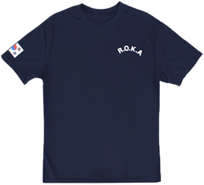 WhoArmy 男女通用 涼感 透氣 Cool Dry ROKA 短袖 T恤, 海軍藍