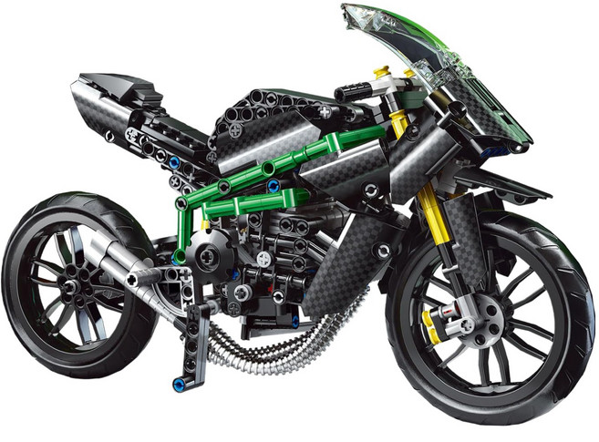 MOULD KING 宇星模王 積木模型 639+pcs, Kawasaki H2R 摩托車, 1盒