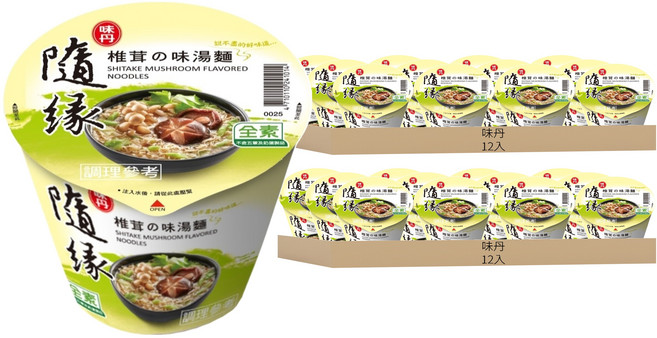 味丹 隨緣 椎茸之味湯麵 60g, 24入