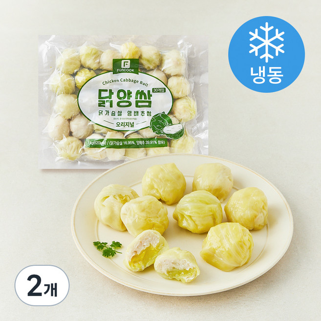 닭가슴살 양배추쌈 30구 (냉동), 1kg, 2개