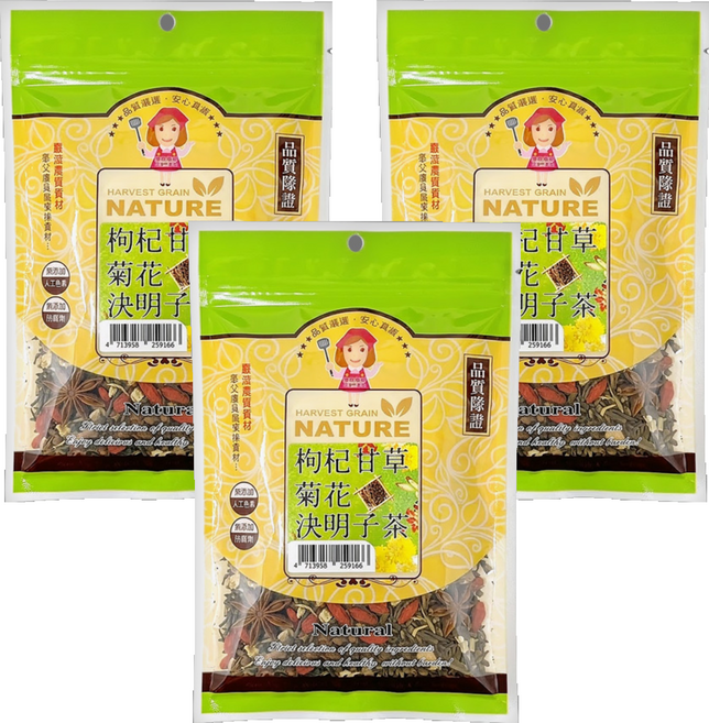 WON LAI WON 旺來旺 枸杞甘草菊花決明子茶, 5g, 20包, 3袋