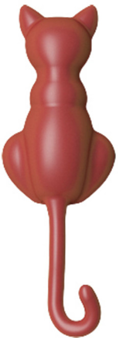 안이스 3D 조각 디자인 다용도 캣 훅 걸이, 버건디, 1개