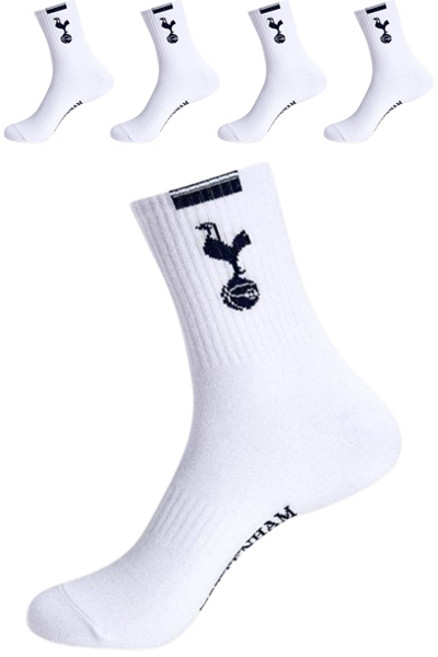 토트넘홋스퍼 넥배색 중목양말, WHITE, 5개
