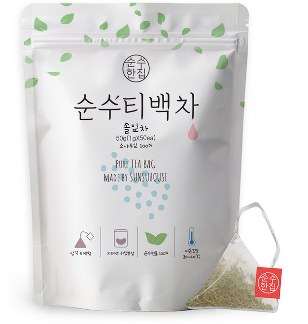 순수한집 순수티백차 솔잎차, 1g, 50개입, 1개