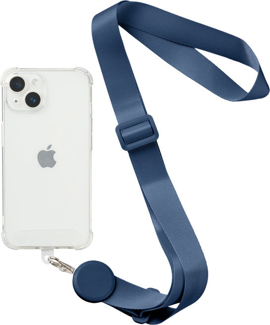 하이퀄 와이드 핸드폰 목걸이 스트랩 전 기종, 네이비, 1개