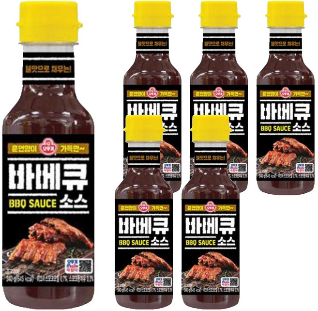 오뚜기 바베큐소스, 340g, 6개