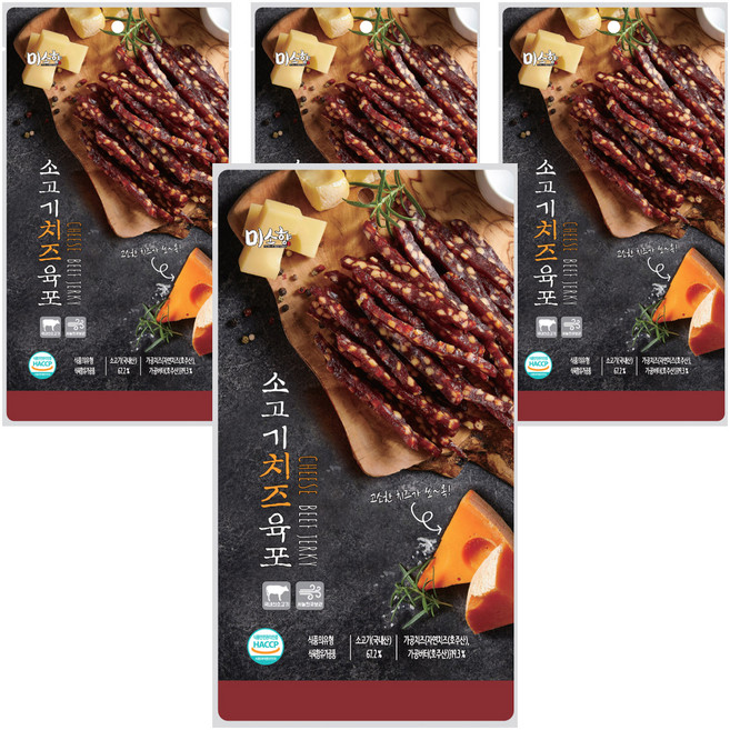 미소향 소고기 치즈육포, 80g, 4개