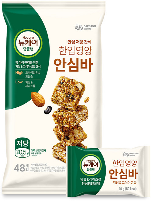 뉴케어 정품 당플랜 한입영양 안심바, 480g, 1개