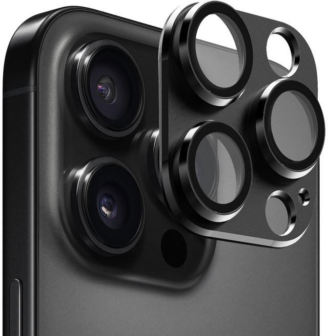 스페이스쉴드 아이폰 호환 메탈 컬러핏 카메라 보호 필름 블랙, 1개