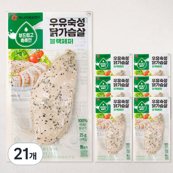 마니커에프앤지 우유숙성 닭가슴살 블랙페퍼, 110g, 1개입, 21개