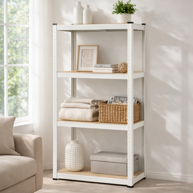 comet 角鋼層架 4層, 白色