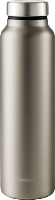 Peacock 日本孔雀 商務休閒 不鏽鋼保冷保溫杯 800ML, 原鋼色, 1個