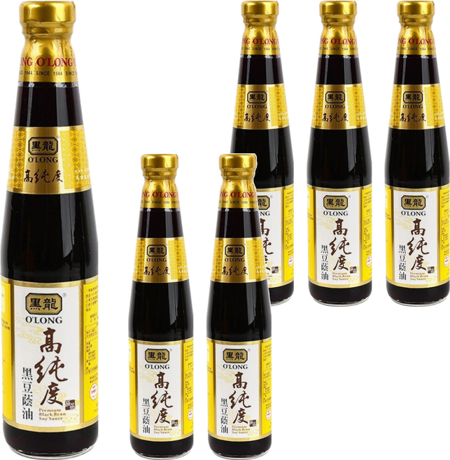黑龍 高純度黑豆蔭油, 400ml, 6瓶