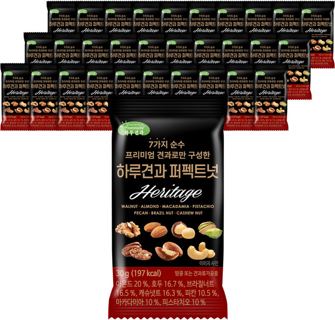하루견과 퍼펙트넛 믹스넛, 30g, 30개