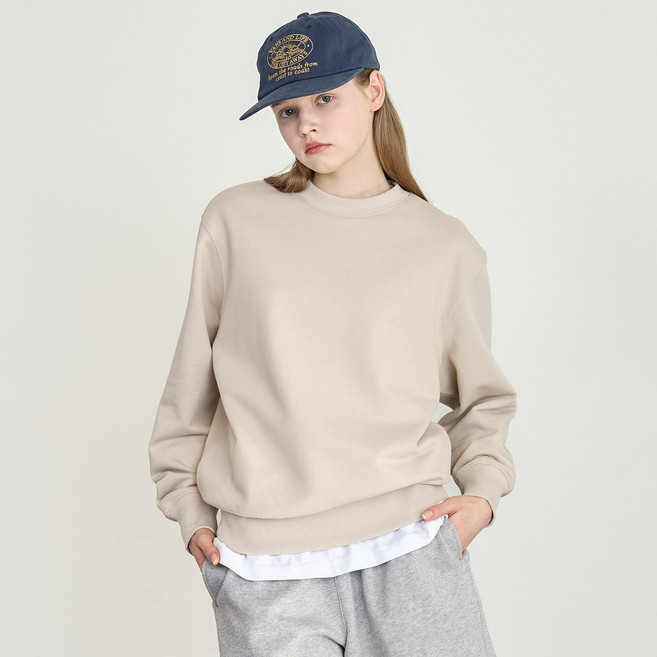 BASIC HOUSE 女款CP毛圈布大學T恤 LYTS0201
