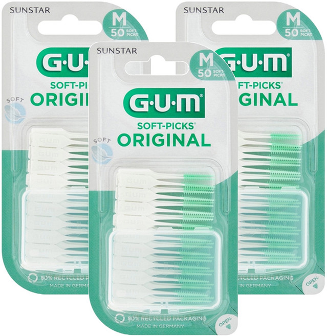 검 소프트픽 오리지날 치간칫솔 유니버셜 사이즈, 50개입, 3개