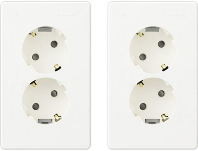 진흥전기 V시리즈 2구 콘센트, 2개