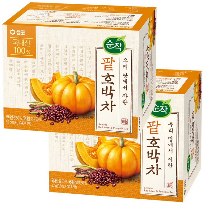 순작 팥호박차, 800mg, 40개입, 2개, 800mg