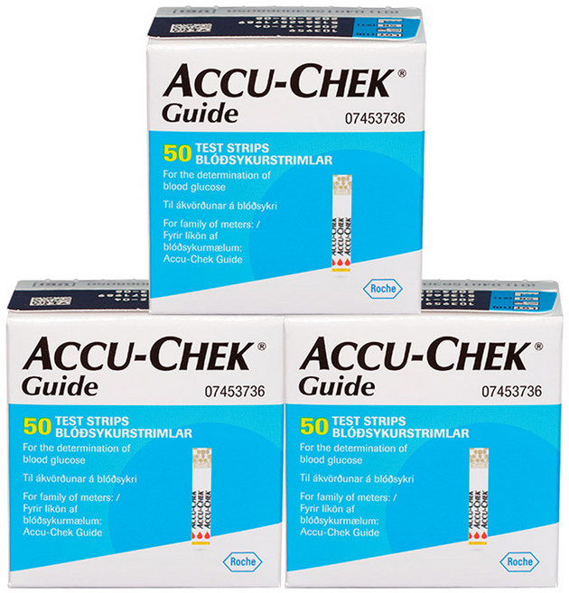 로슈 아큐첵 가이드 혈당시험지, 3개, 50개입