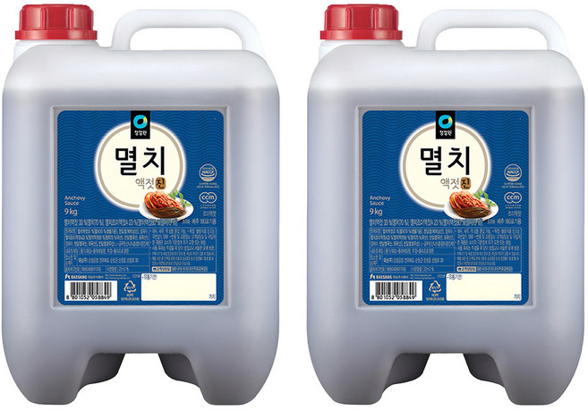 청정원 멸치액젓진, 9kg, 2개