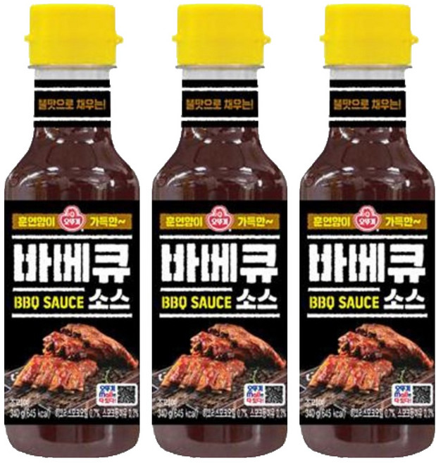 오뚜기 바베큐소스, 340g, 3개