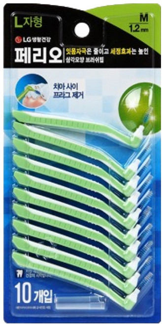 페리오 L자형 치간칫솔 M, 1.2mm, 10개입, 1개