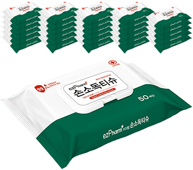 이지팜 손소독 티슈, 50매, 30개