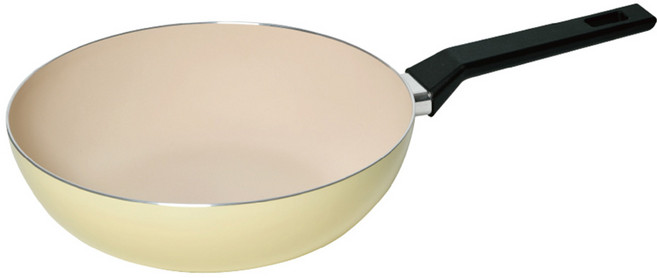 LocknLock 樂扣樂扣 春日黃陶瓷不沾IH鍋, 24cm, 1個