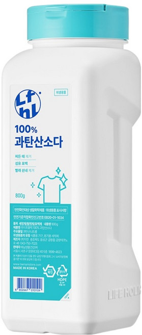 라이프홀릭 100% 과탄산소다, 800g, 1개