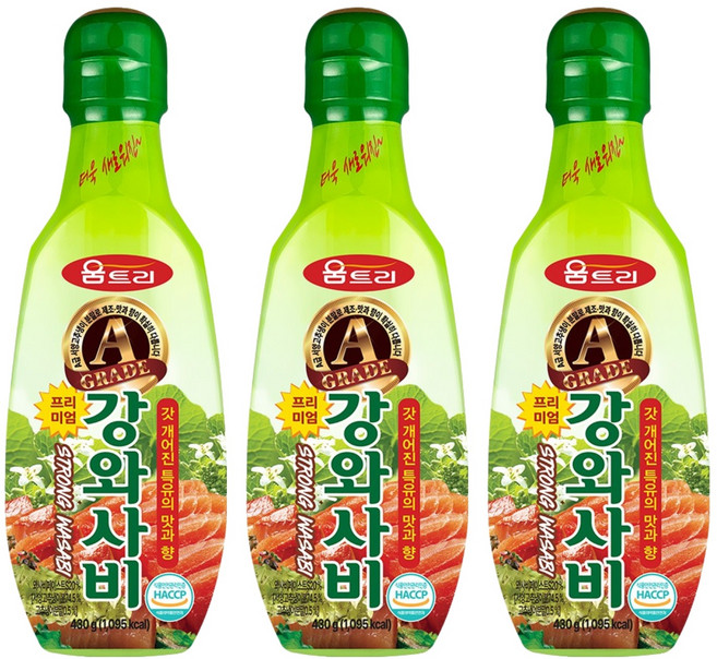 움트리 프리미엄 강와사비, 430g, 3개